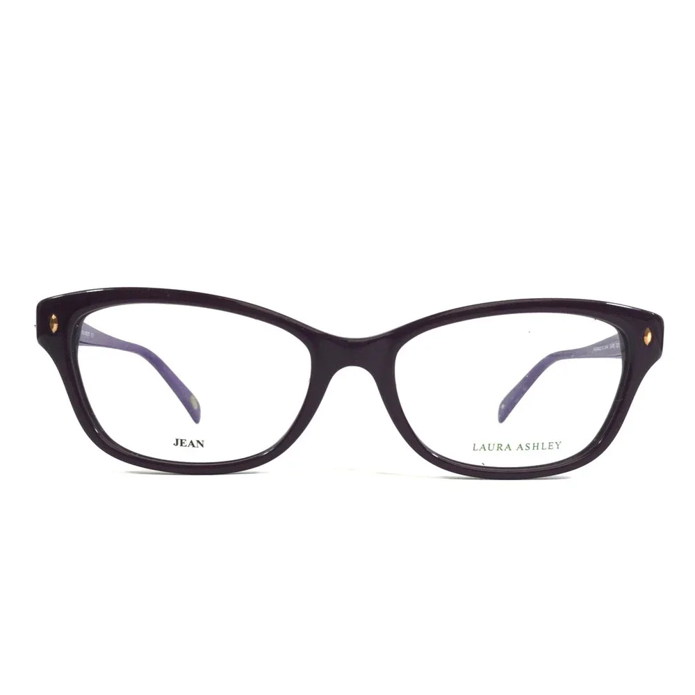 Laura Ashley Eyeglasses Frames Jean C4-FIG Purple Orange Gold Cat Eye 52-17-135